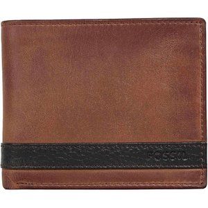 Fossil Men's Quinn Leather Bifold with Coin Pocket Wallet